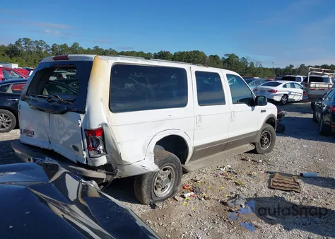 2000 Ford Excursion Limited from USA, damaged, VIN 1FMNU43S3YED54717